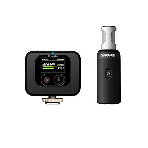 Amazon | Shure ワイヤレスマイク MoveMic 88+ ワイヤレス ステレオ